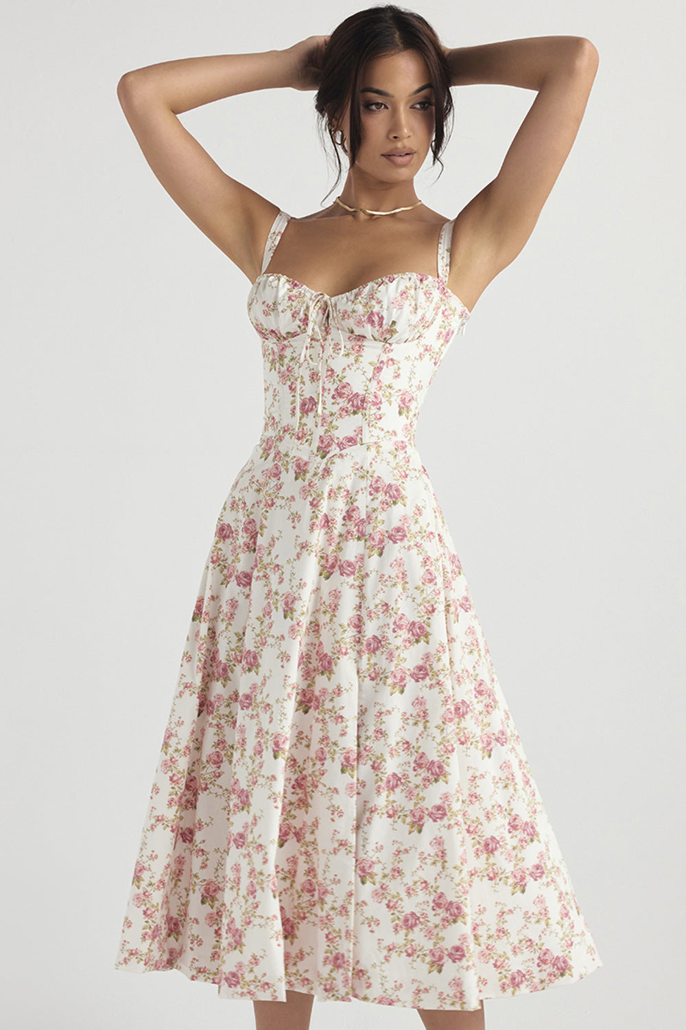 Vera Laced Milkmaid Dress